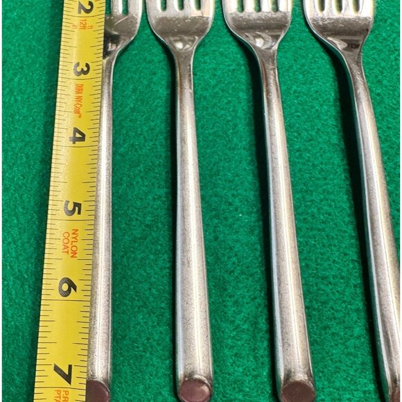 MIKASA Satin Wave Stainless Flatware Set of 4 Salad Forks - Picture 3 of 4